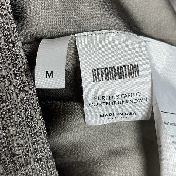 Reformation tweed metallic thread gray mini dress - Picture 6 of 6